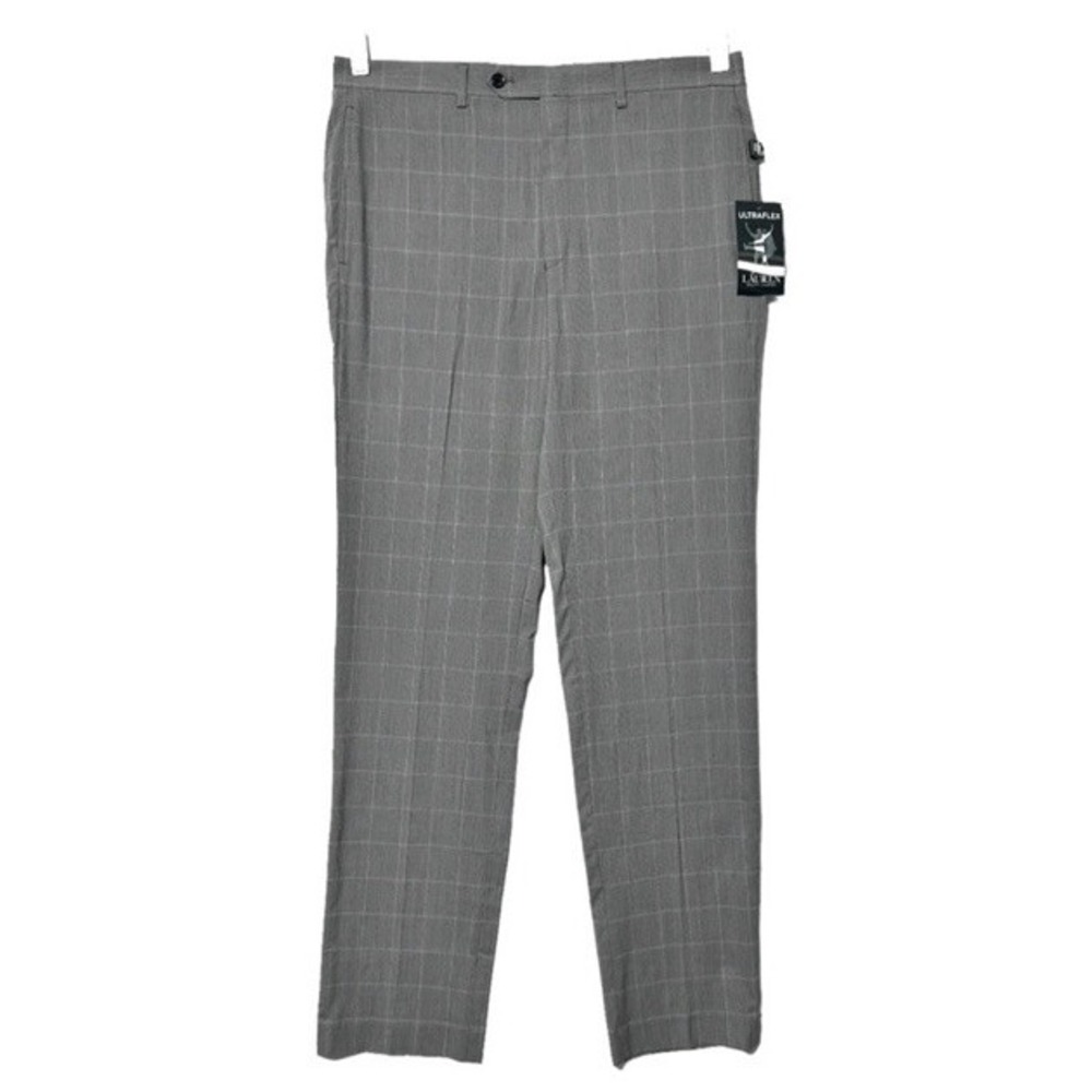 Lauren Ralph Lauren  Gray Pants Classic UltraFlex Windowpane